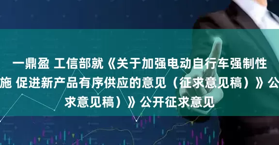 一鼎盈 工信部就《关于加强电动自行车强制性国家标准实施 促进新产品有序供应的意见（征求意见稿）》公开征求意见